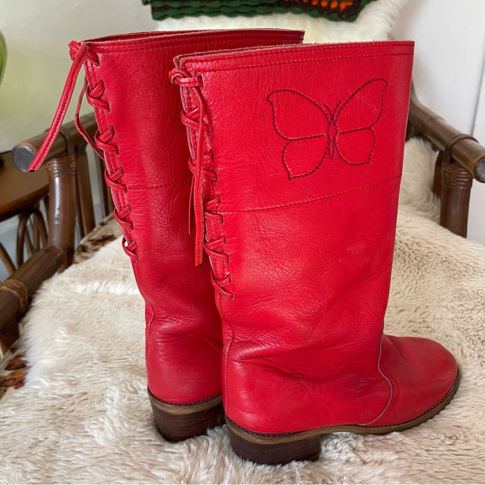 Vintage red cowboy boots